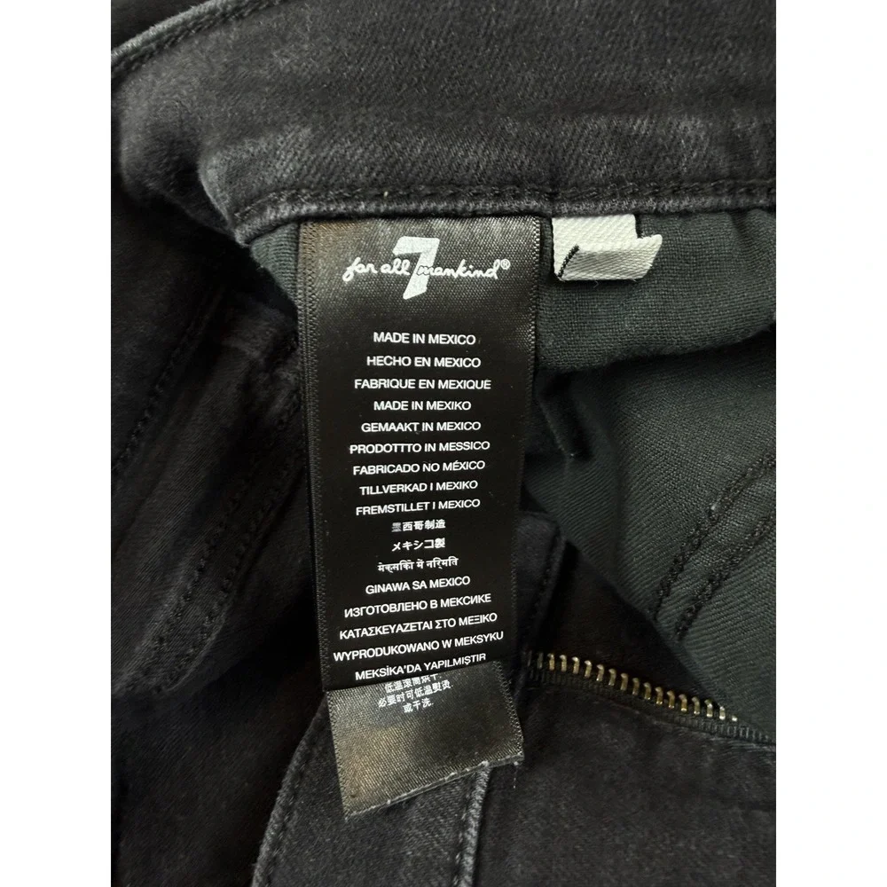 7 For All Mankind Jeans Men's 36 Black Standard Straight USA Denim Pants (35X28)